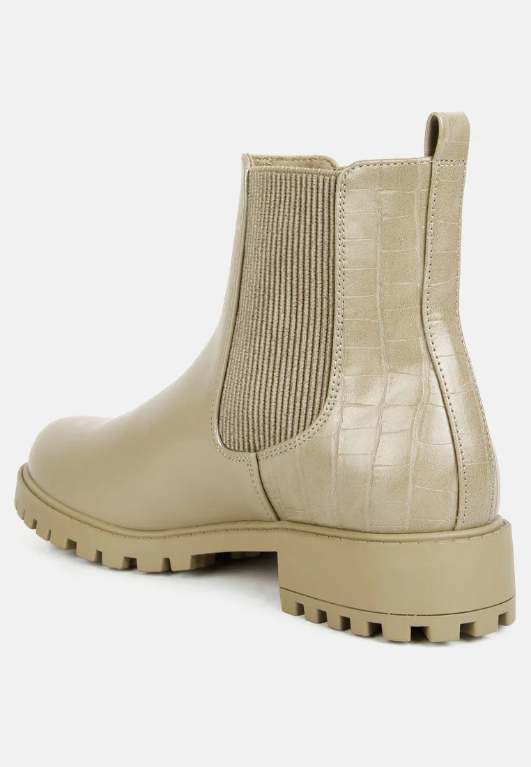 Stella Croc Back Chelsea Boots