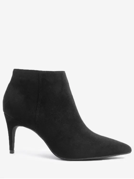 Stunning Stiletto Side Zip Ankle Boots