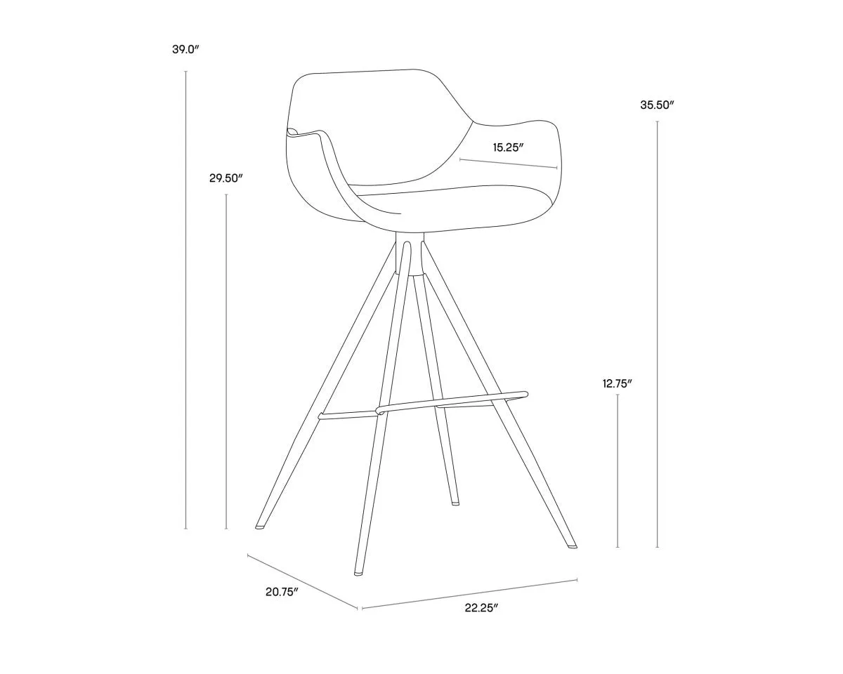 Sunpan Owen Swivel Barstool