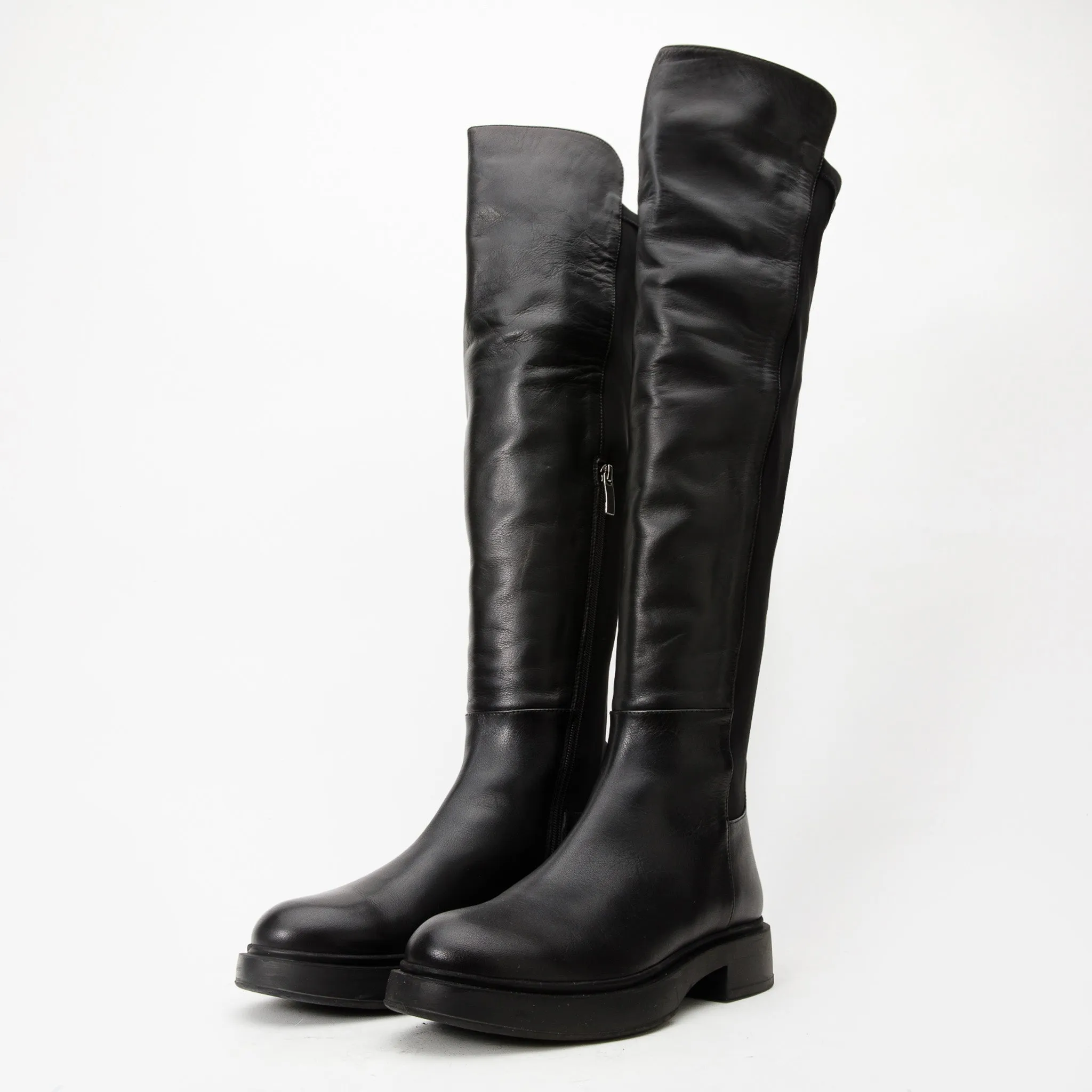 The Harmony Belle Black Leather Knee High Women Boot