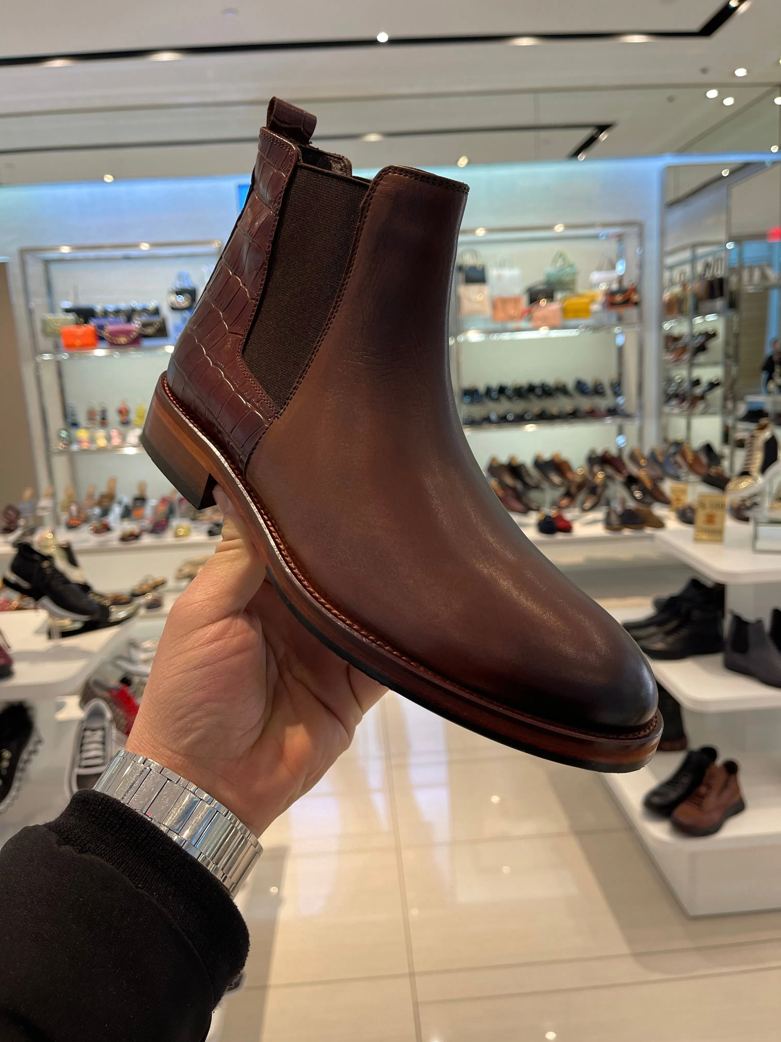 The Manby Brown Leather Chelsea Men Boot