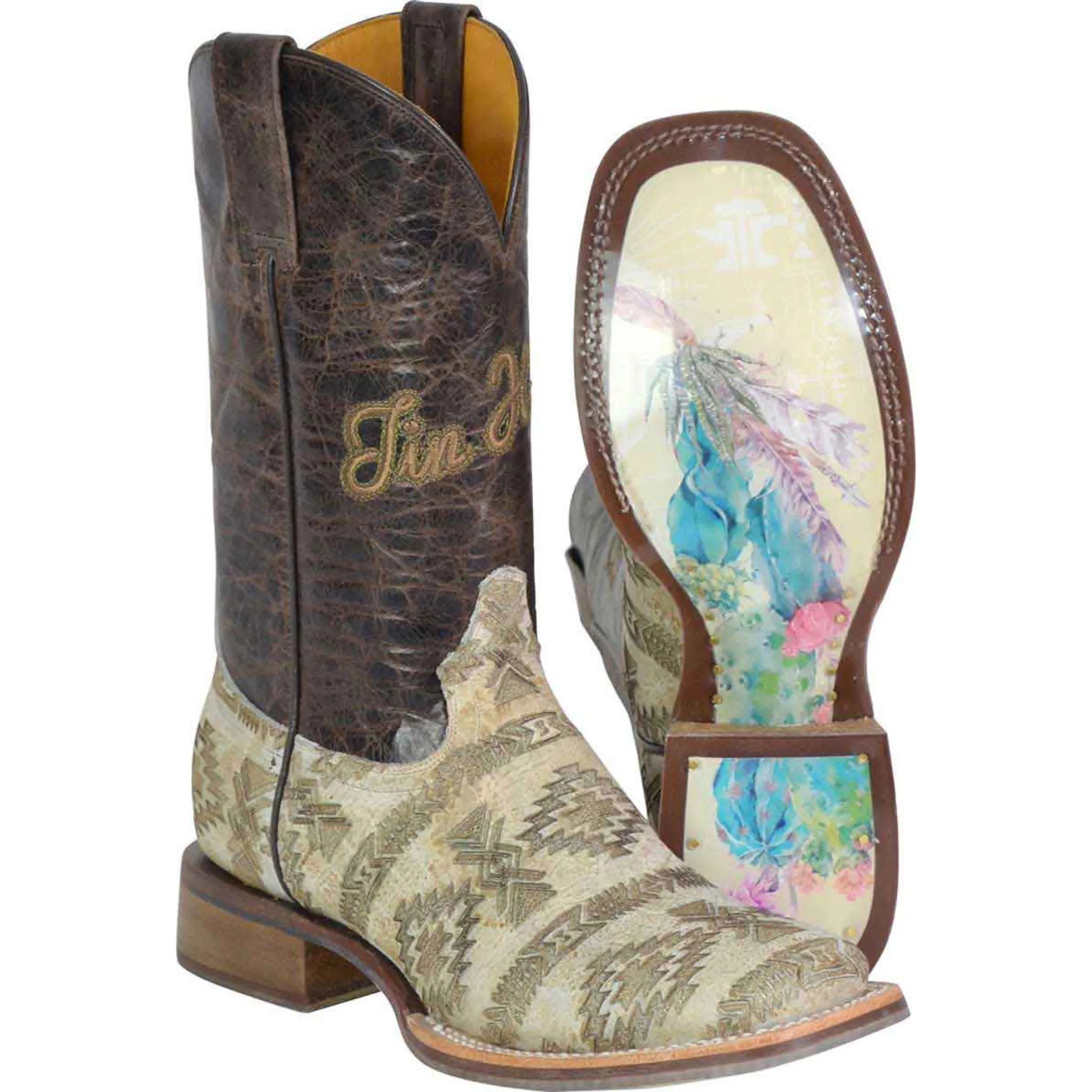 TIN HAUL WOMEN'S SIGN OF THE SUN WESTERN BOOT - 1402100071511