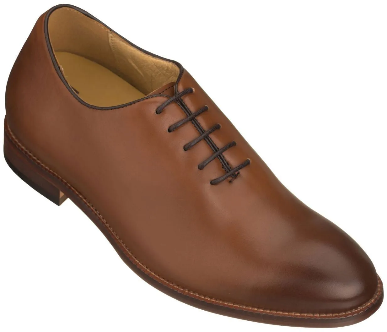 TOTO - S3002 - 2.6 Inches Taller (Brown) Wholecut w/ Leather Sole