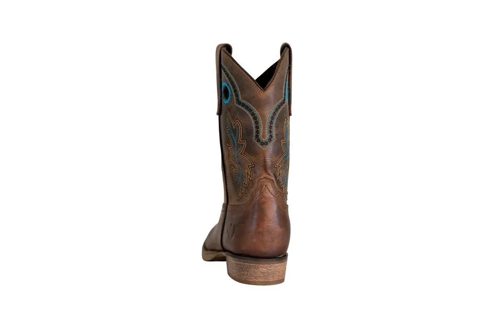 TuffRider Toddlers Rushmore Oak Leaf Embroidered Square Toe Western Boots