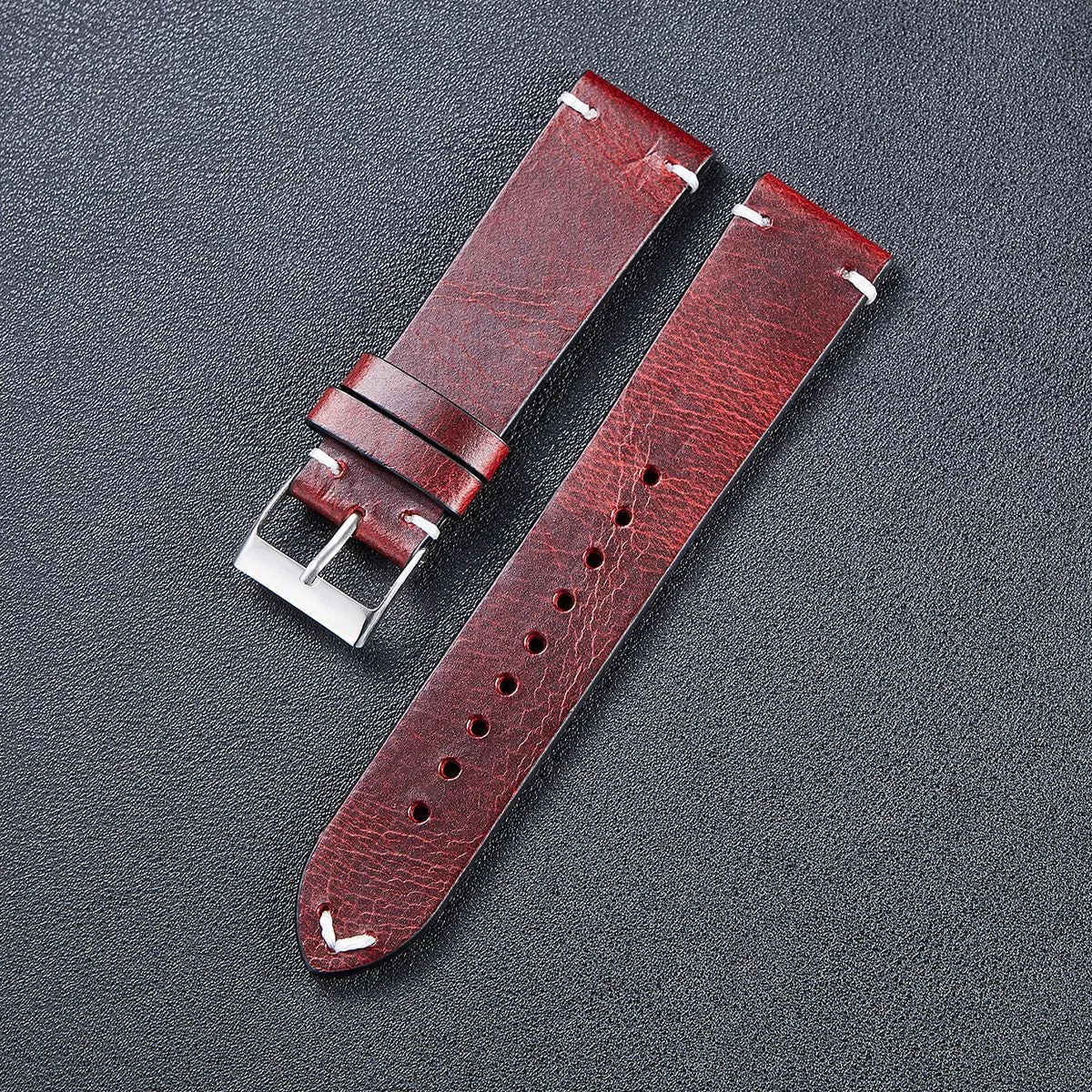 Vintage Oiled Leather Watch Straps Compatible with the Walkabout Watch 2