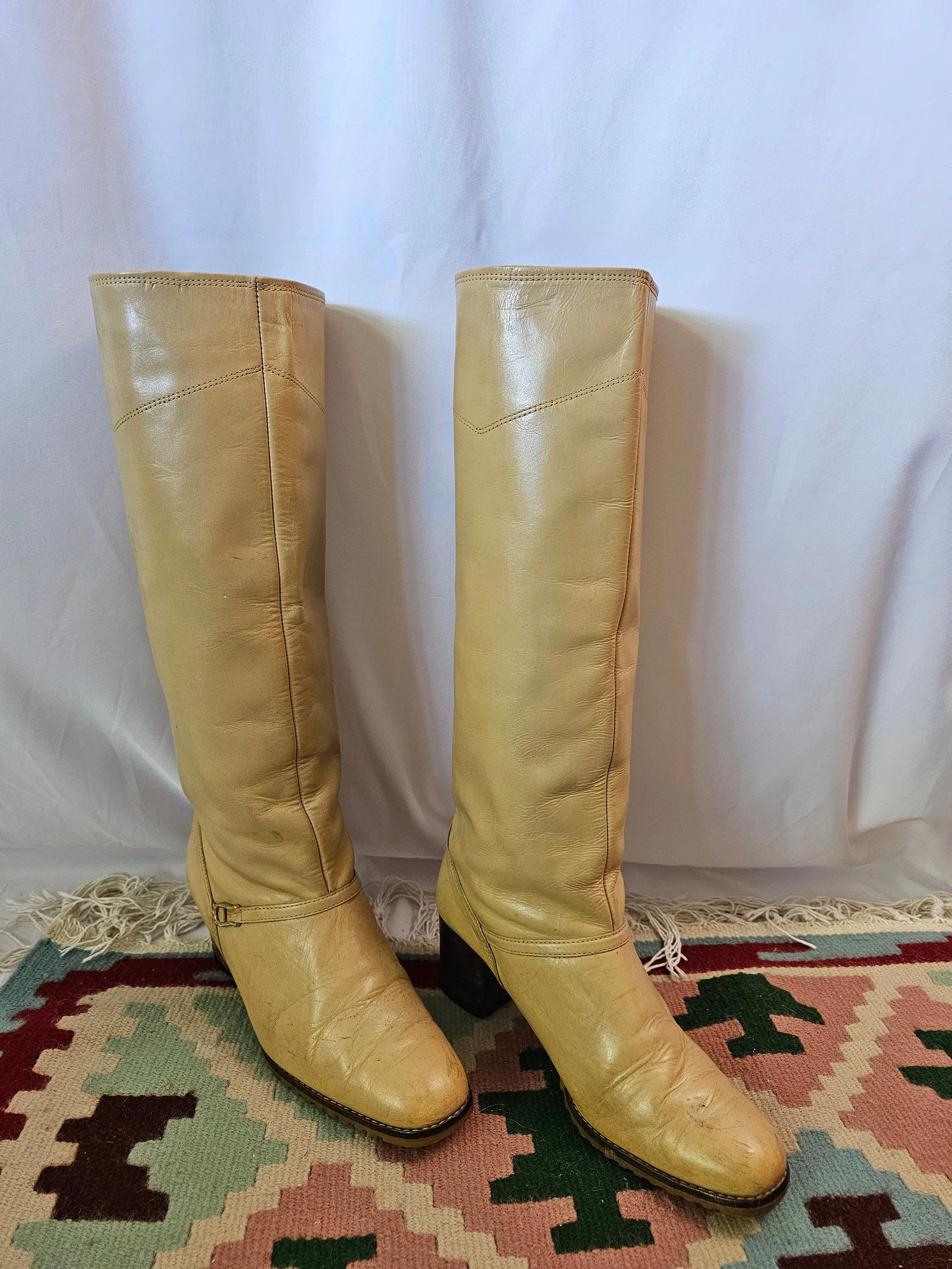 Vintage Paqueta Brazilian 70s tall boots size 8.5