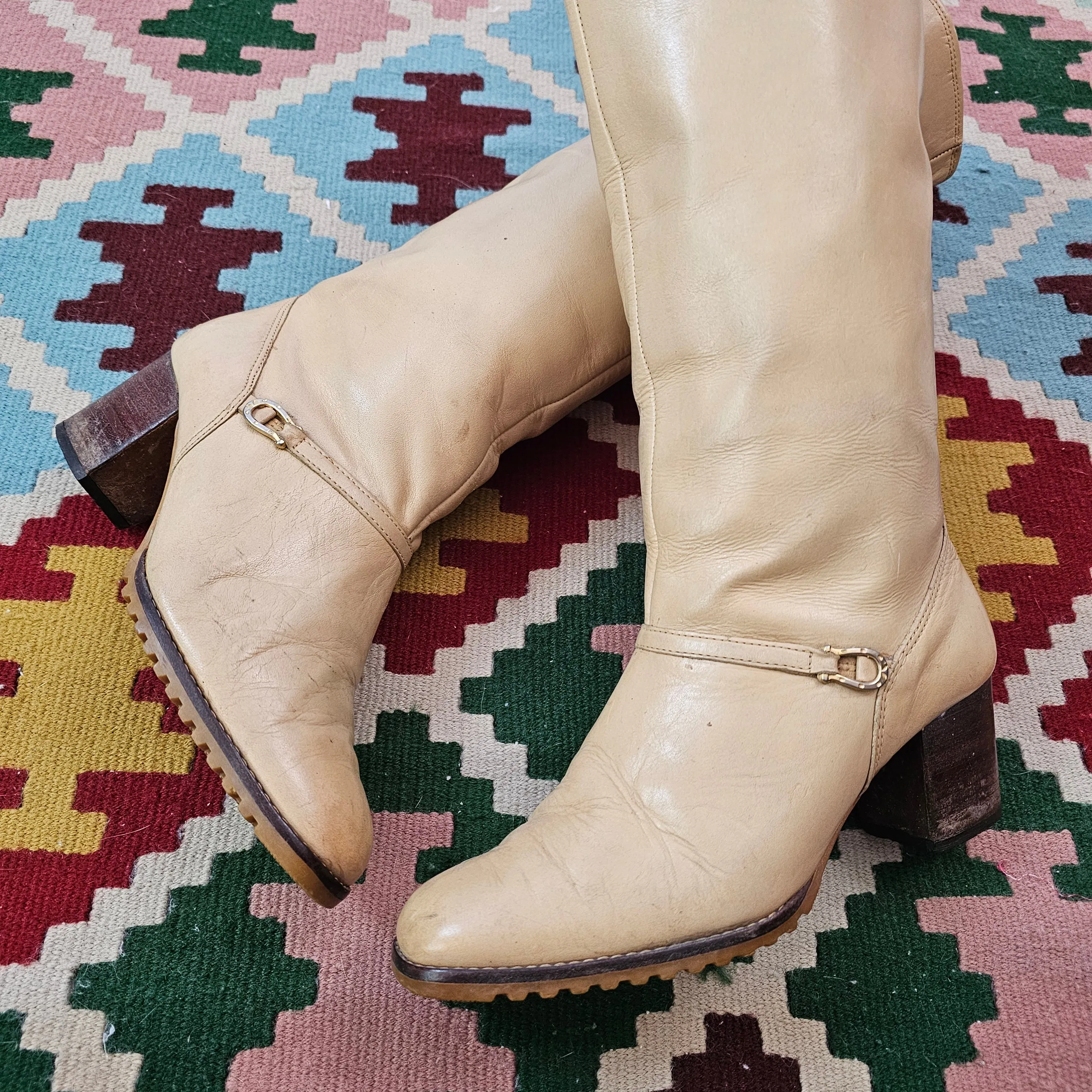 Vintage Paqueta Brazilian 70s tall boots size 8.5