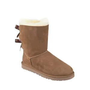 Women's Shoes UGG BAILEY BOW II Twinface Sheepskin Boots 1016225 CHESTNUT